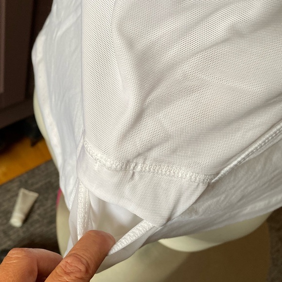 Lululemon White Mesh Back Deep V Tank - Picture 9 of 9